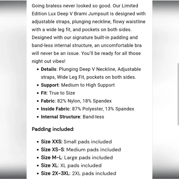 Klassy Network Size Small Deep V Black Jumpsuit - Picture 3 of 6